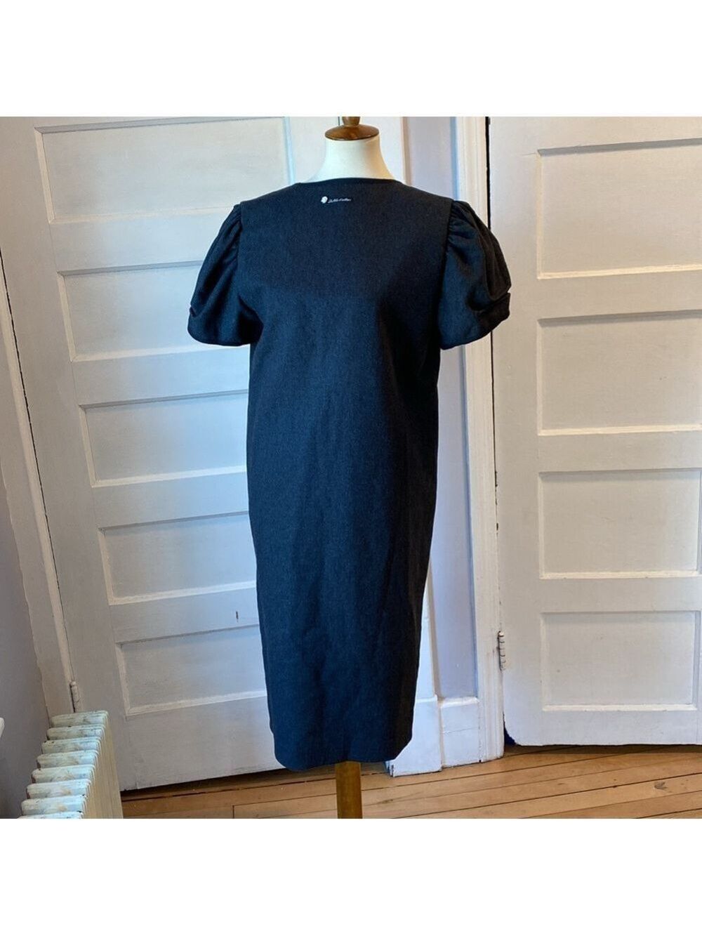 Les Filles d'Ailleurs Puff Sleeve Wool Dress, Size XL